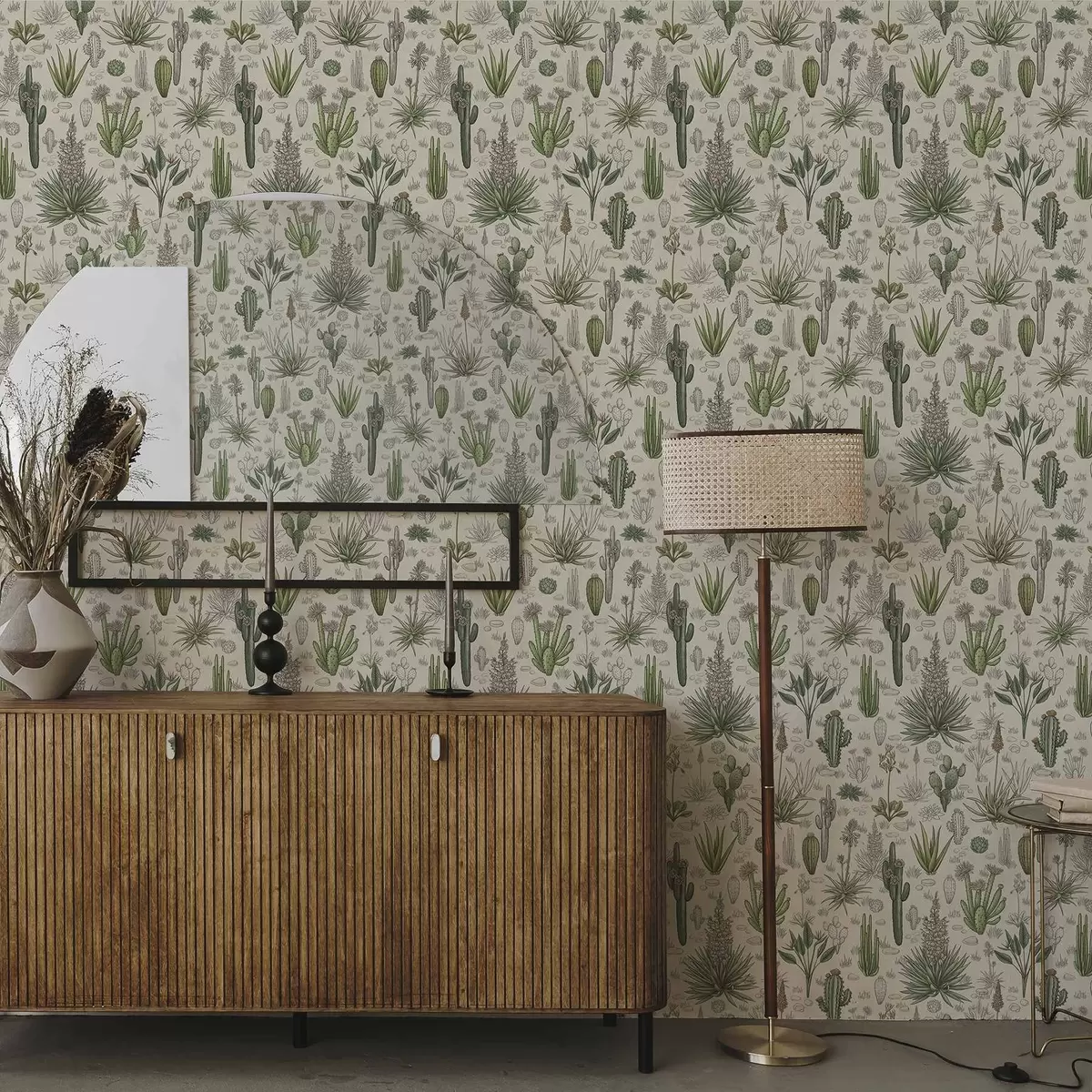 Taustakuva Kaktukset ja mehikasvit lämpimällä taustalla, yksityiskohtainen painatus a00666