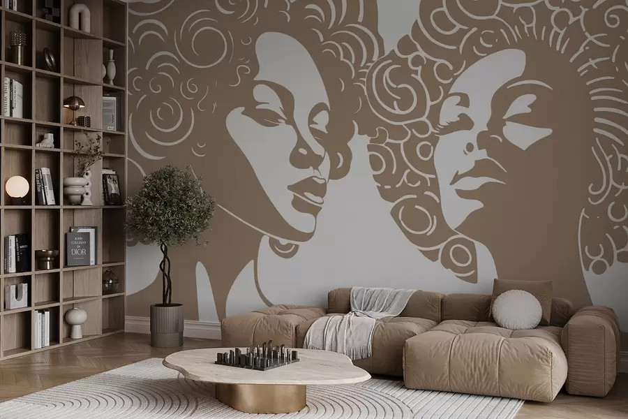 Valokuvatapetti Kaksi tyttöä w04688