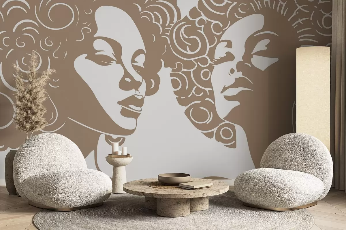 Valokuvatapetti Kaksi tyttöä w04688