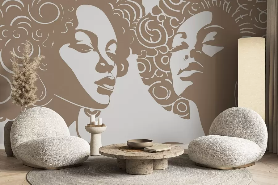 Valokuvatapetti Kaksi tyttöä w04688