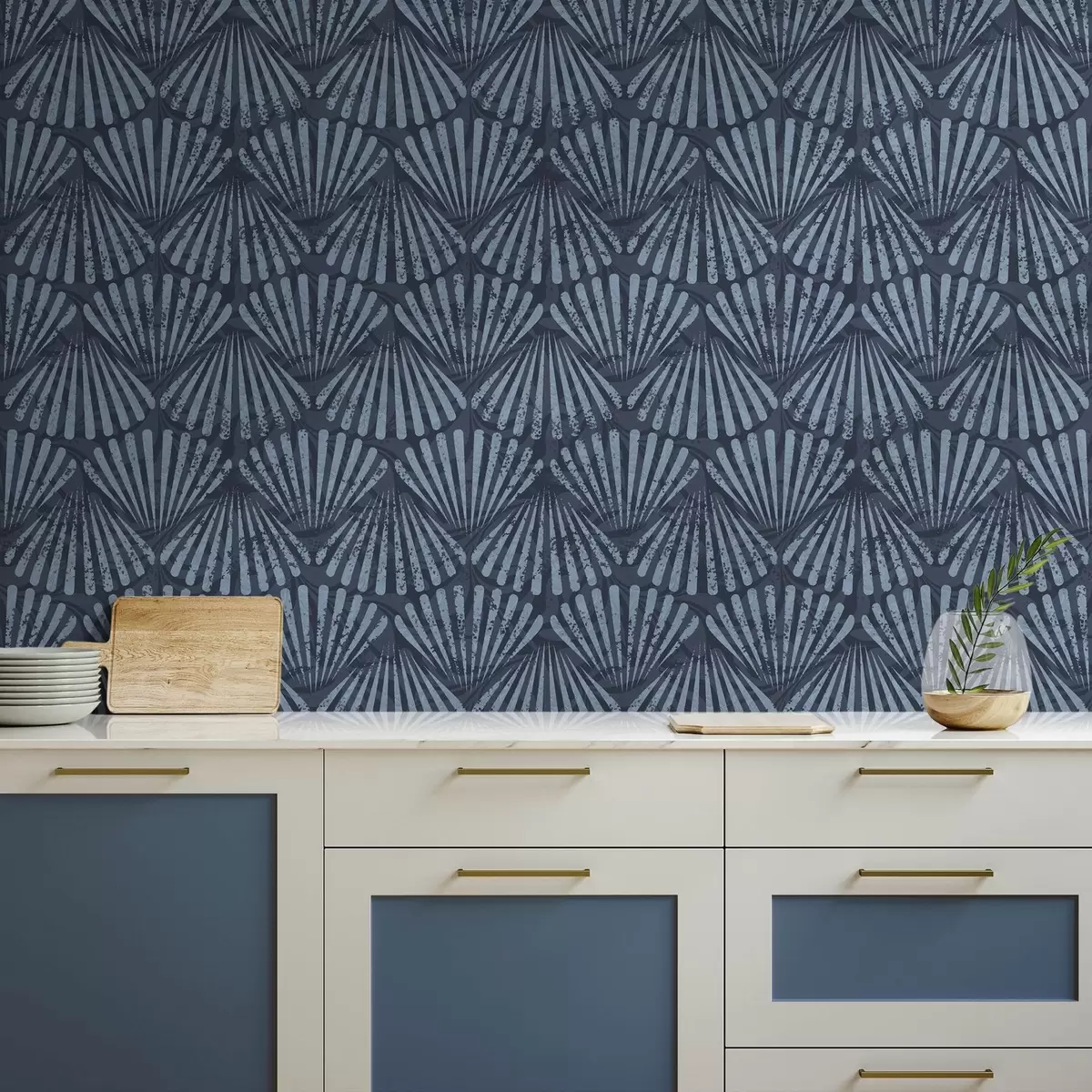 Taustakuva Abstraktit säteet sinisen sävyissä, dynaaminen motiivi a00710