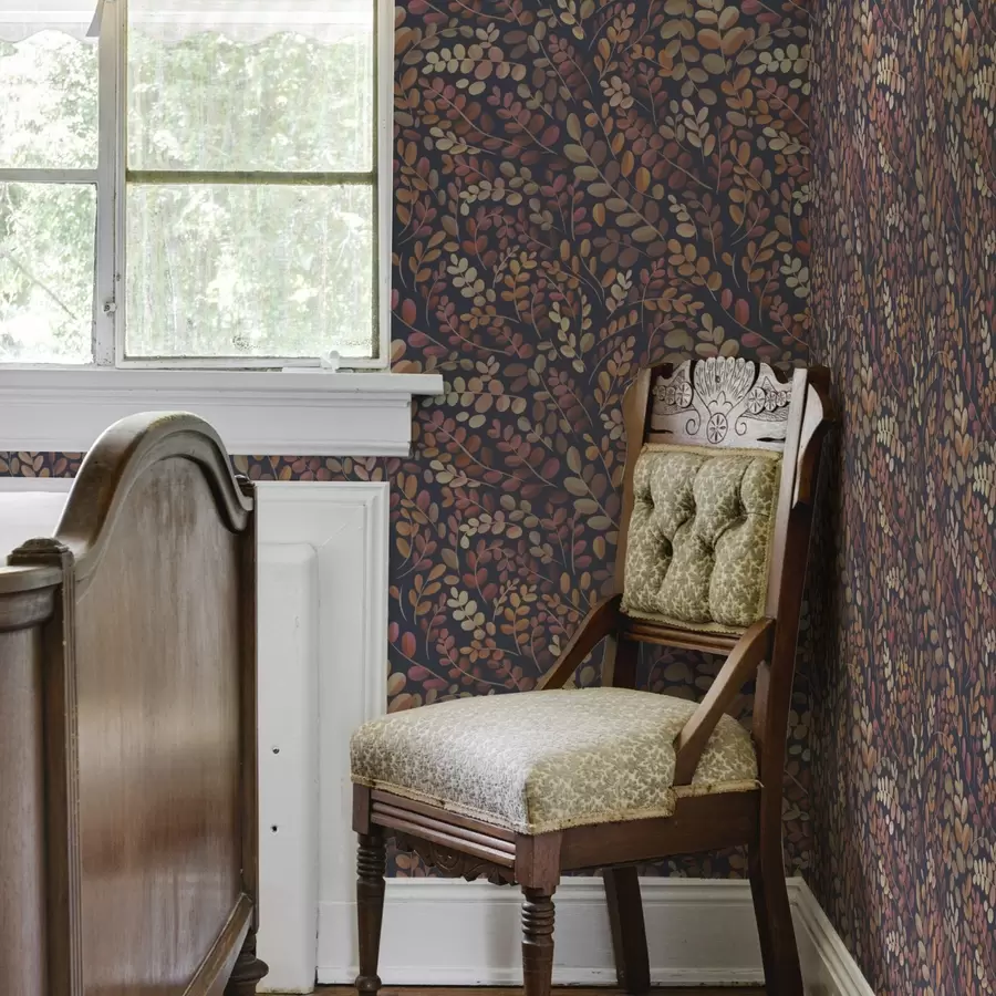 Valokuvatapetti Syksyn lehdet lämpimissä oranssinpunaisissa sävyissä a00799v2