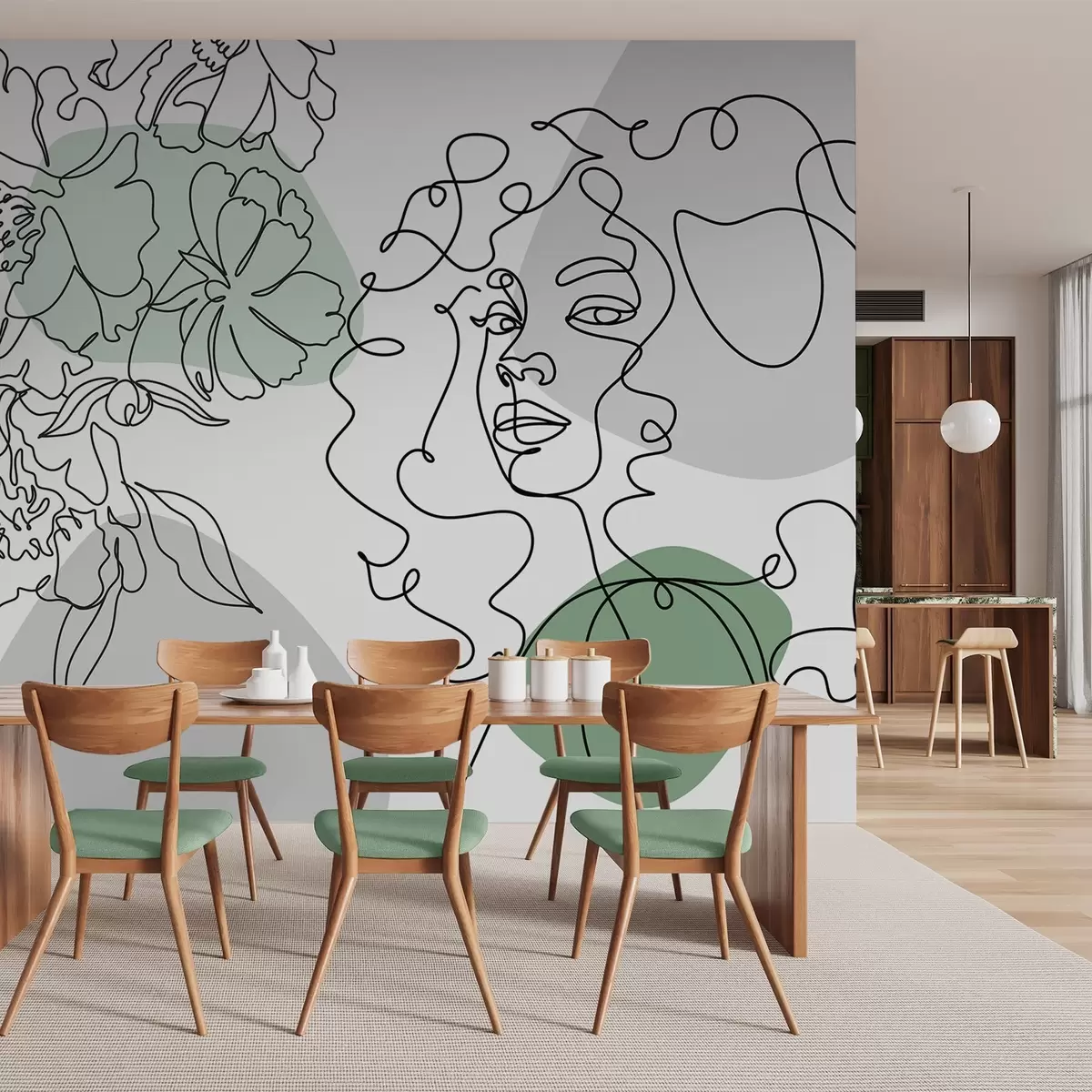 Valokuvatapetti Tyttö jonossa w04724v1