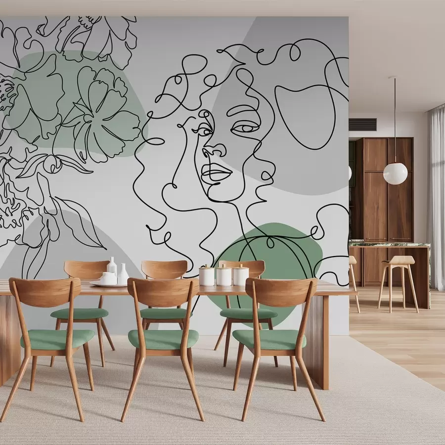 Valokuvatapetti Tyttö jonossa w04724v1