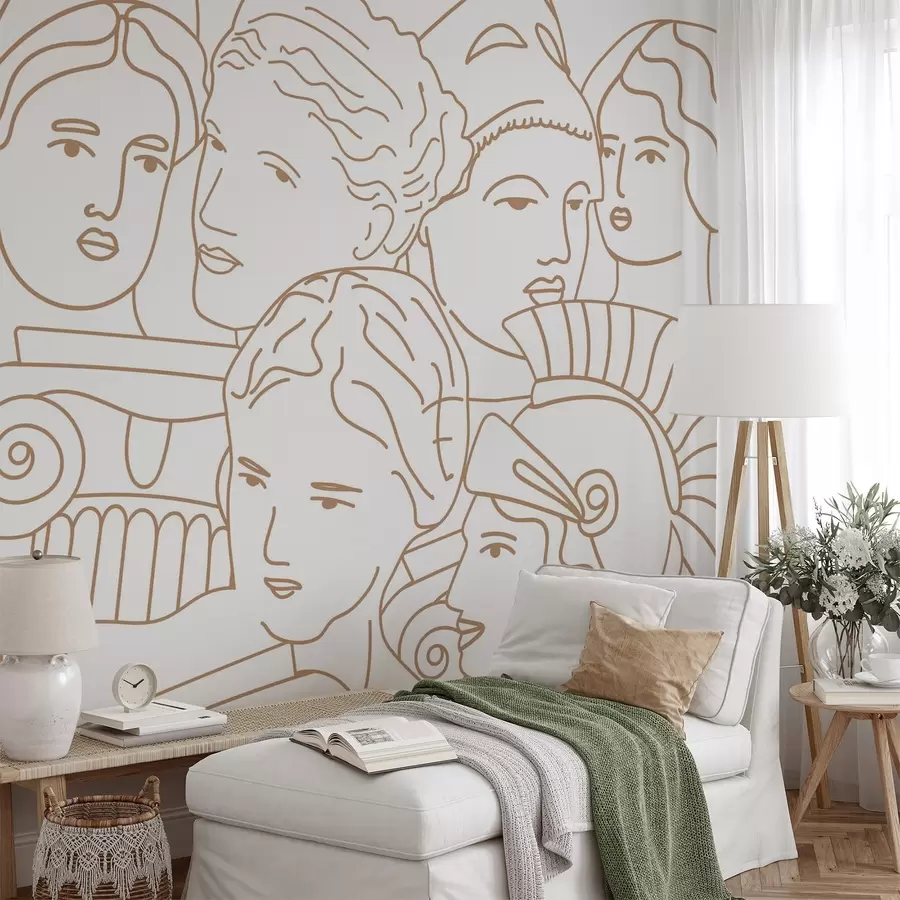 Valokuvatapetti Muinaiset kasvot w04728v1