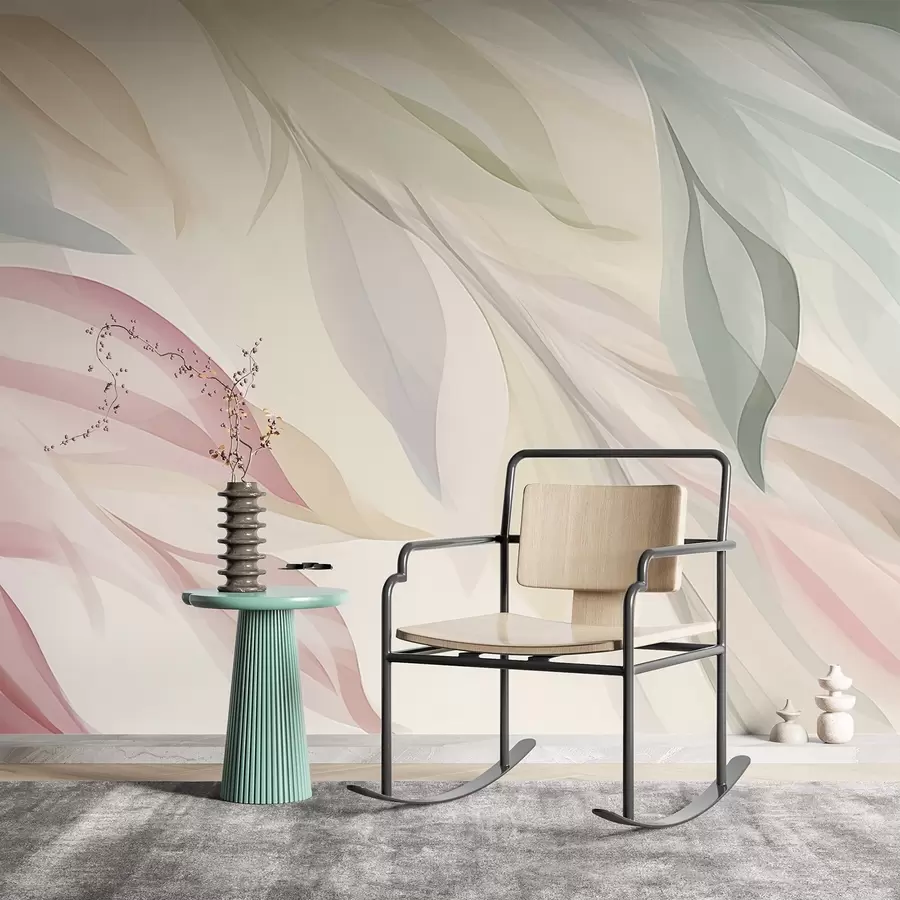 Valokuvatapetti Terävät moniväriset lehdet w04742