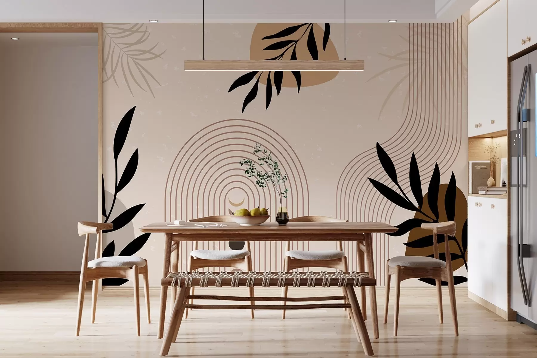 Valokuvatapetti Abstrakti kasveilla w04745