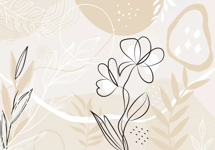 Valokuvatapetti Abstrakti kasveilla w04760