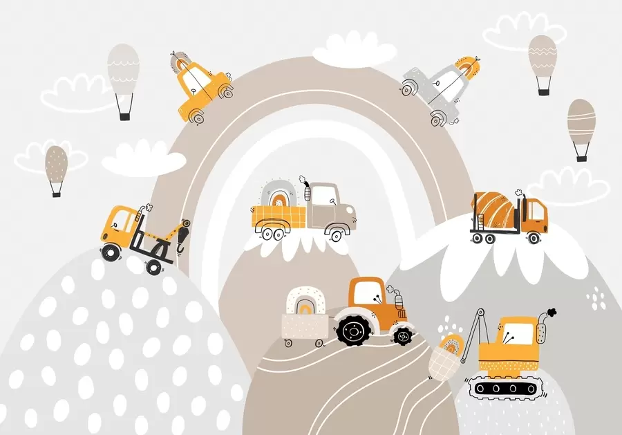 Valokuvatapetti Lasten autot, traktorit w04765