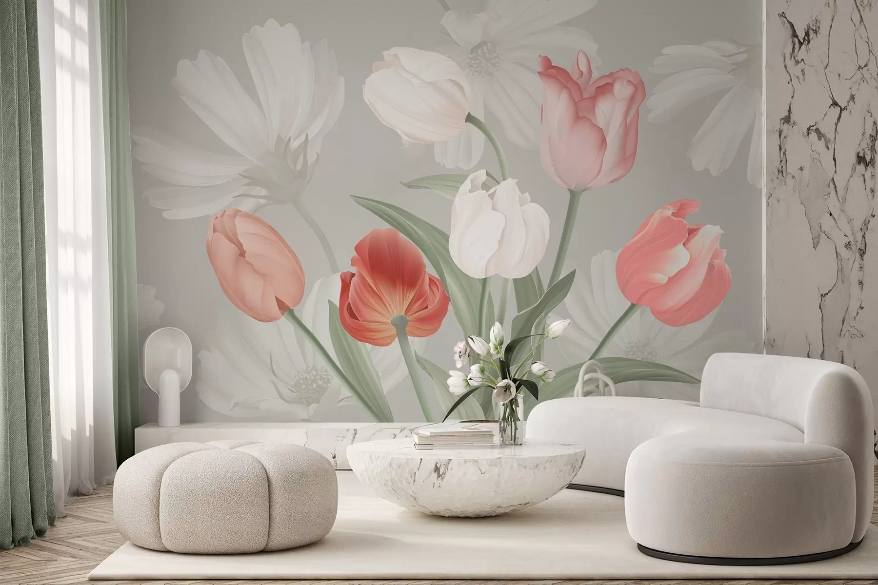 Valokuvatapetti Kukkakimppu tulppaaneilla w04784
