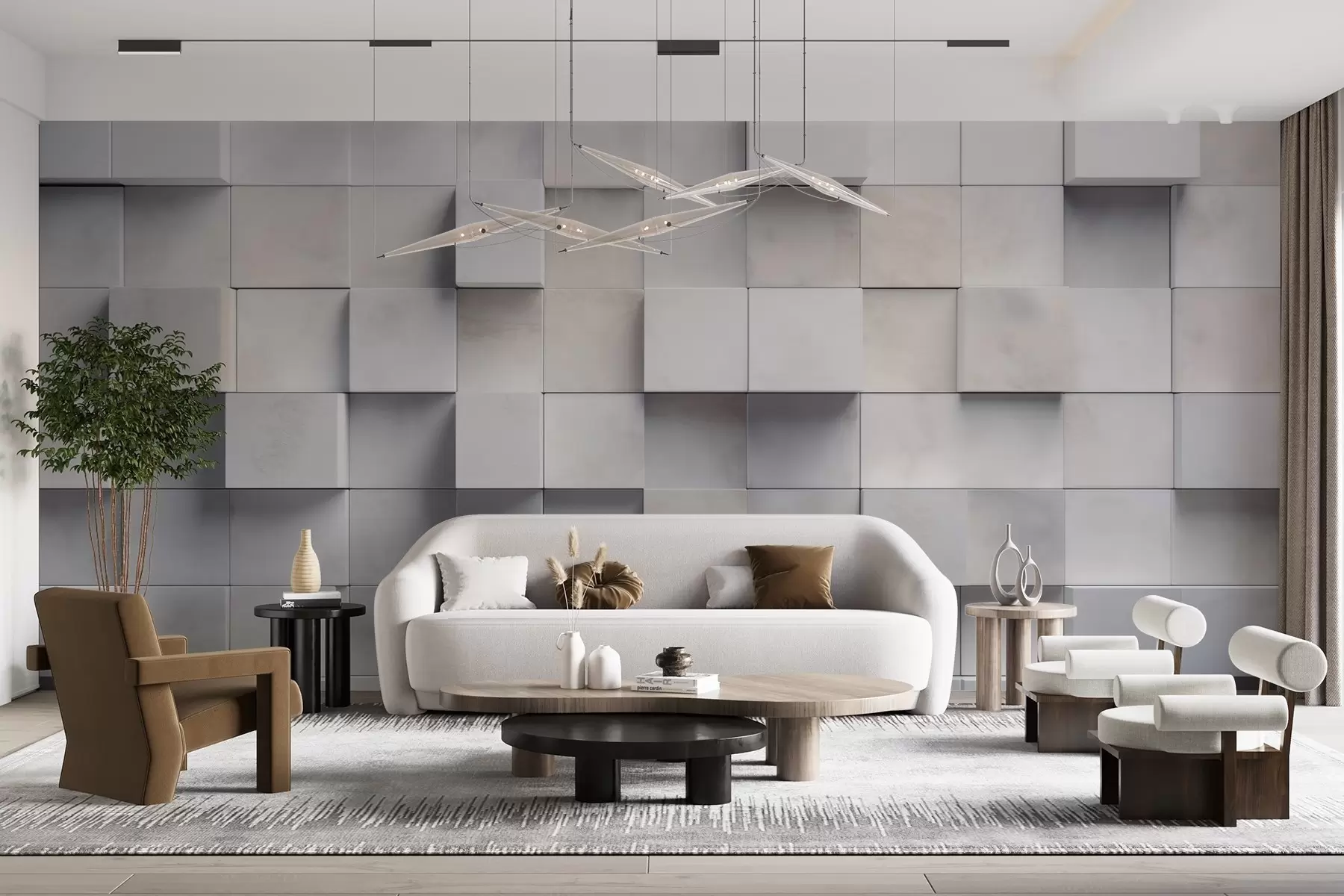 Valokuvatapetti Neliönmuotoiset lohkot w04806