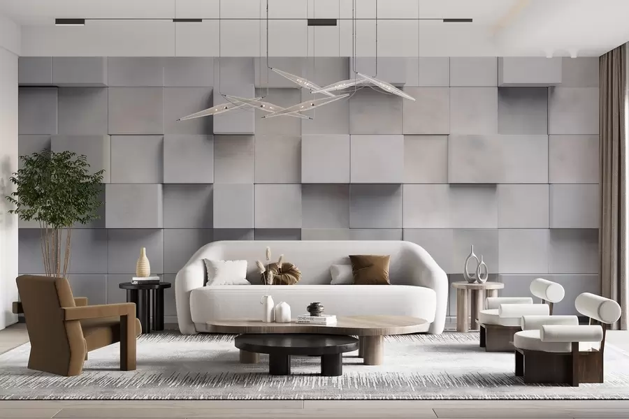 Valokuvatapetti Neliönmuotoiset lohkot w04806