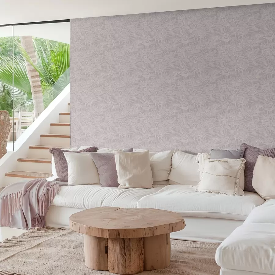 Valokuvatapetti Kaiverretut ruusut vaaleanharmaalla pohjalla a00841v1