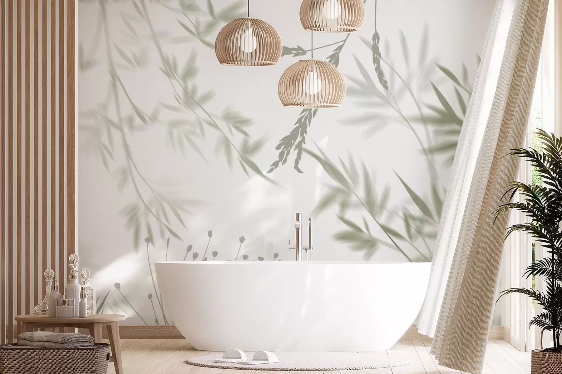 Valokuvatapetti Lehtien siluetit w04850