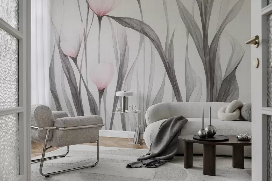 Valokuvatapetti Haurat läpikuultavat tulppaanit w04831v1