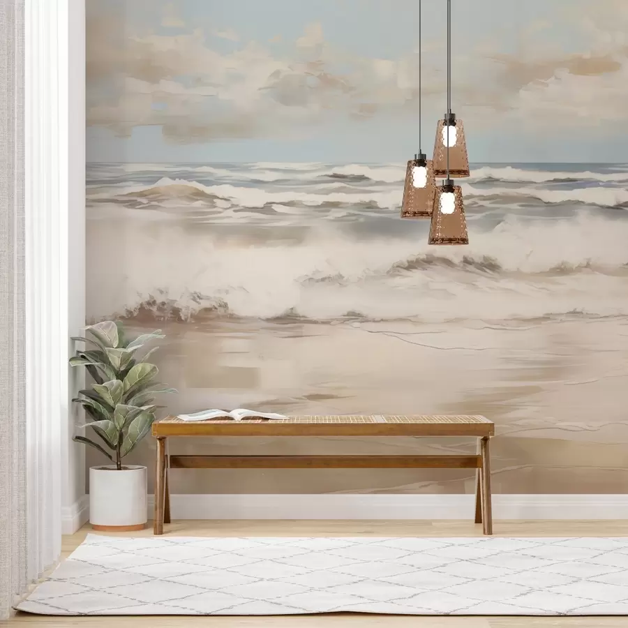 Valokuvatapetti Pastellivärinen merimaisema w04836