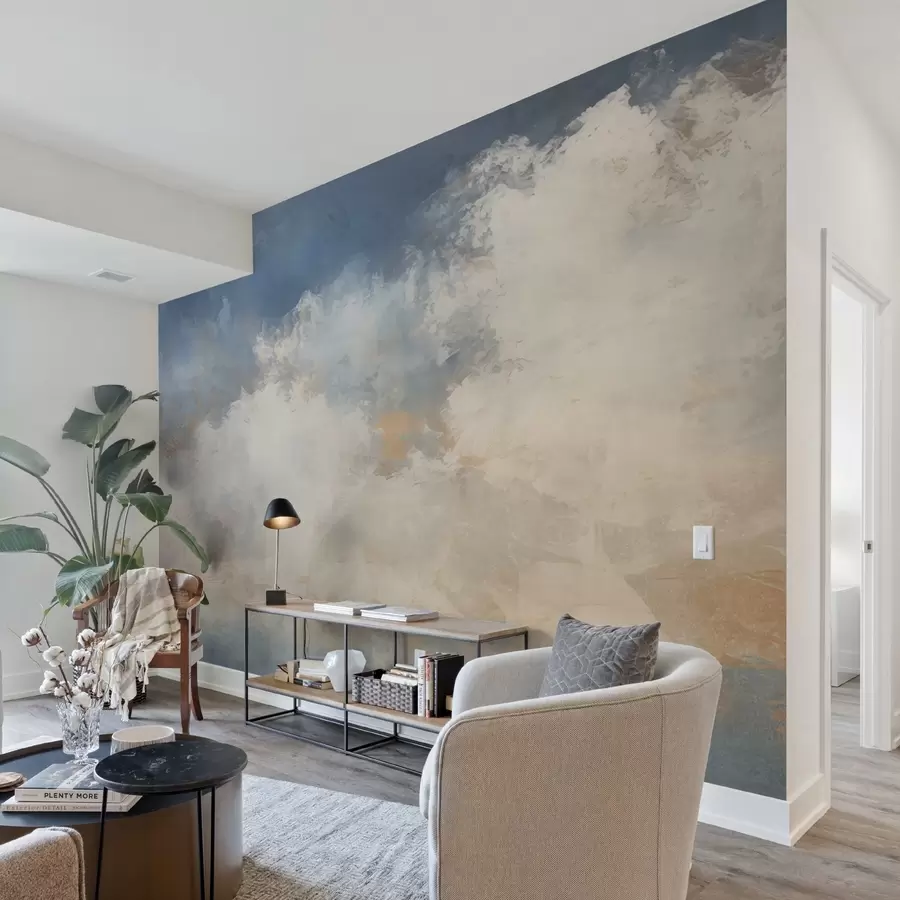 Valokuvatapetti Abstrakti kuva pilvistä loft-tyylillä w04841