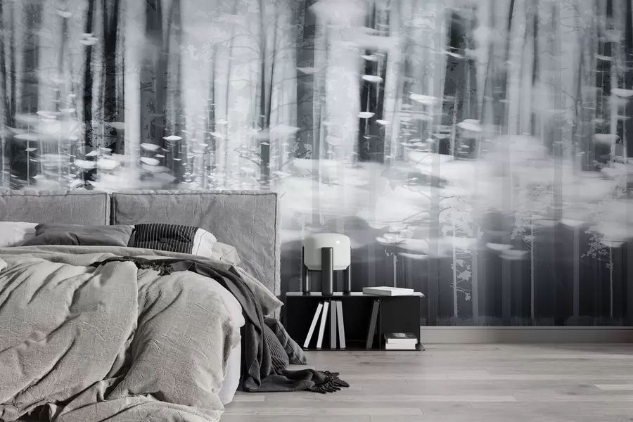 Valokuvatapetti Tyylitellyt puunrungot pastelliväreissä w04844v2