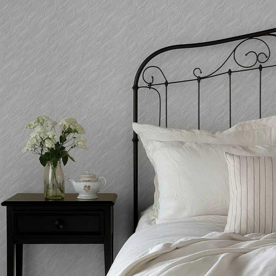 Valokuvatapetti Teksturoidut harjausaallot, vaalea minttu a00688v2