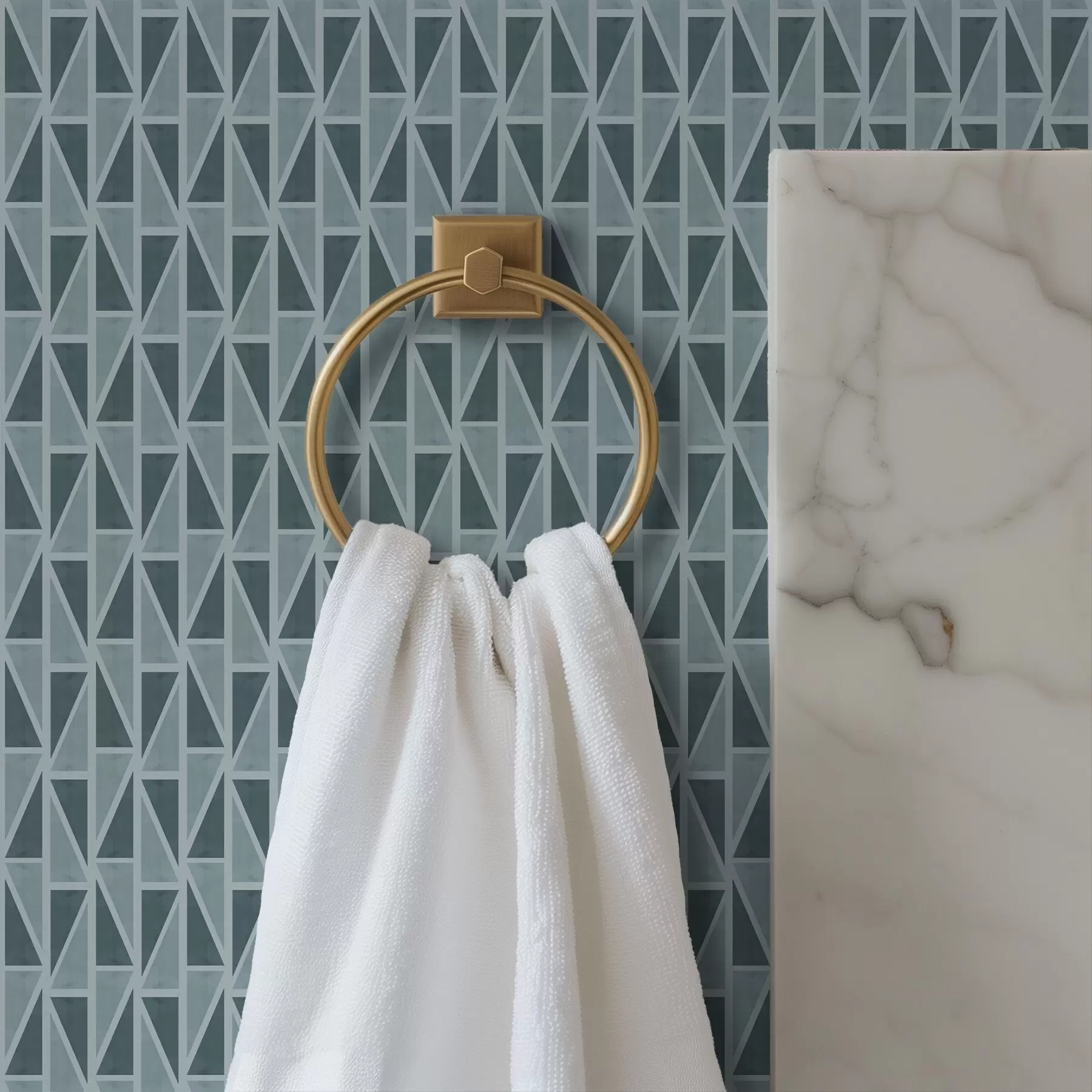 Valokuvatapetti Teal-lasipaneelinen ristikko, jossa on diagonaaliset tuet a00902