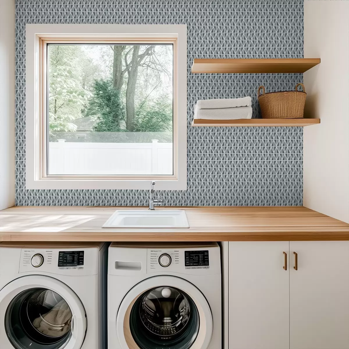 Taustakuva Hieno valkoinen timanttikuviollinen ristikko hillityn sinivihreän päällä a00903