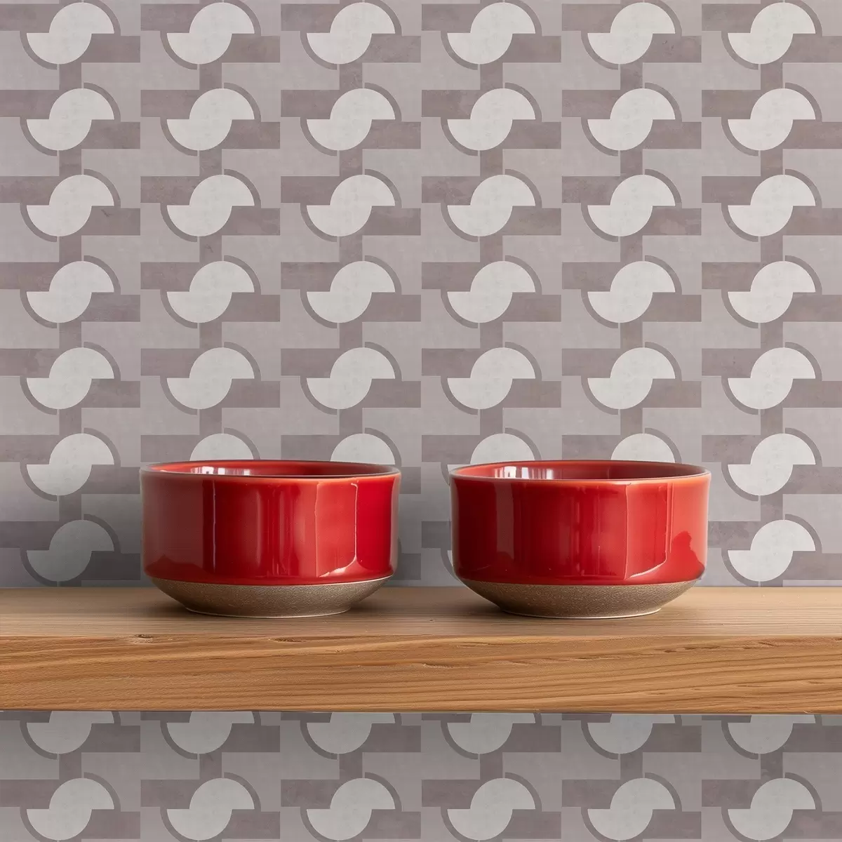 Taustakuva Mauve-moduulilaatat, joissa on toisiinsa liitetyt puolipyörät a00915