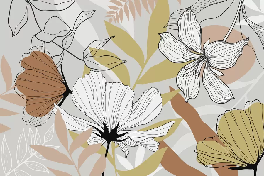 Valokuvatapetti Abstraktit kasvit ja kukat w04898