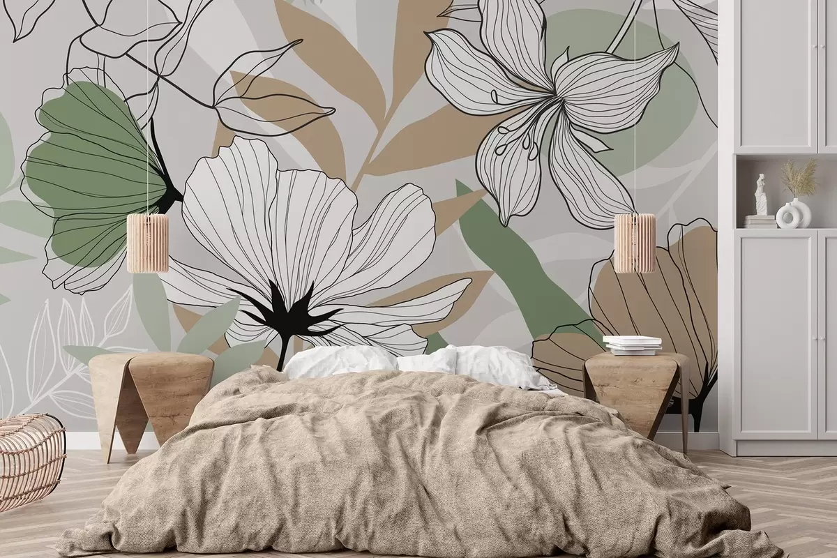 Valokuvatapetti Abstraktit kasvit ja kukat w04898v2