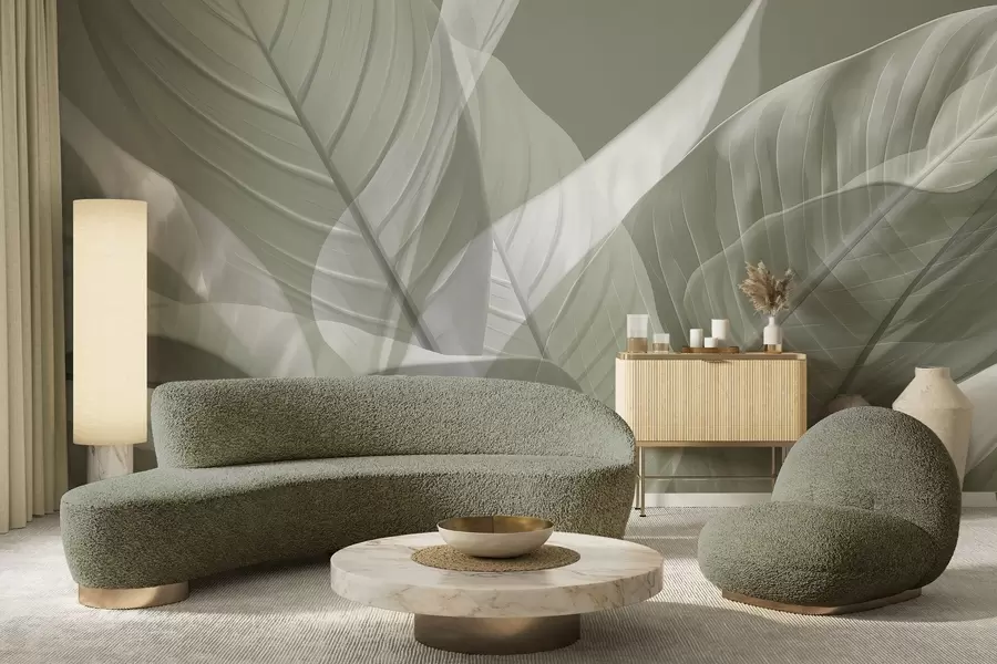 Valokuvatapetti Suuret lehdet w04901