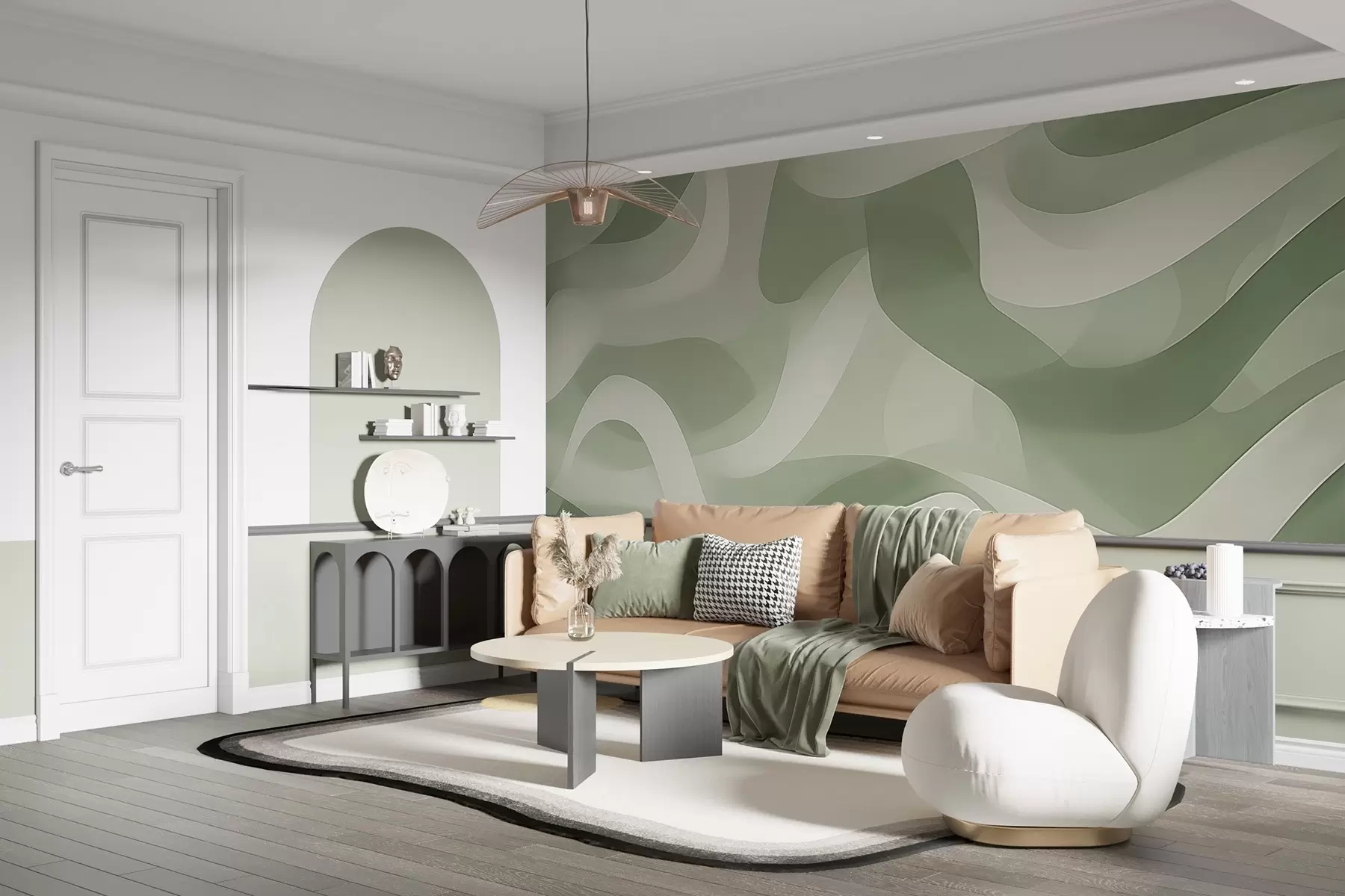 Valokuvatapetti Abstraktit aallot w04888