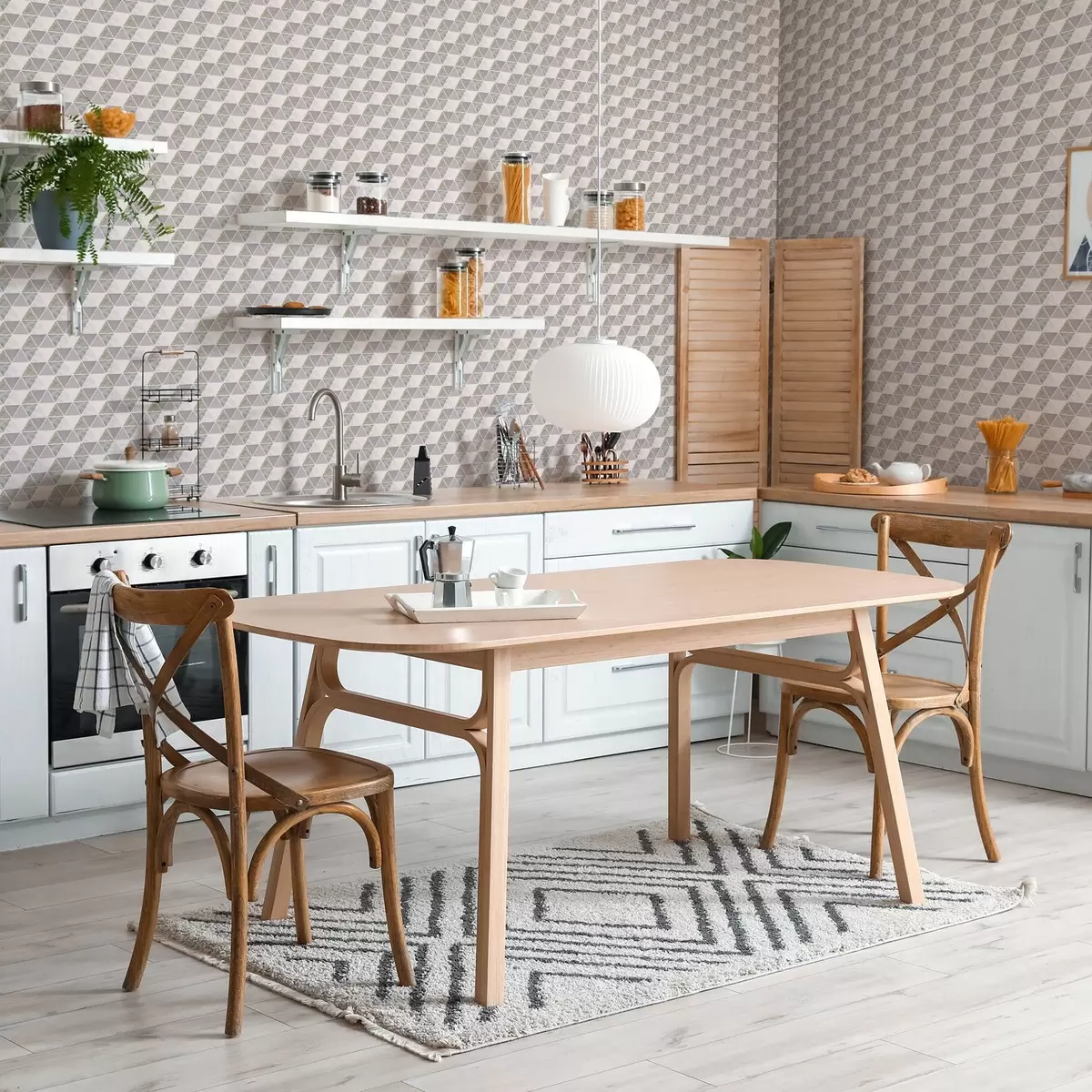 Taustakuva Kolmiot, joissa on kuvioidut insertit, lila-harmaa sekoitus a00917