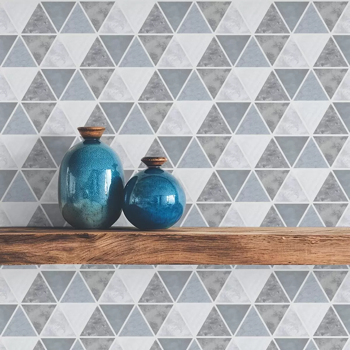 Taustakuva Kolmiogeometria viileissä sinisenharmaissa sävyissä a00917v1