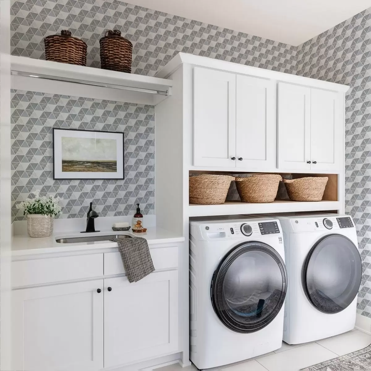 Taustakuva Kolmiogeometria viileissä sinisenharmaissa sävyissä a00917v1