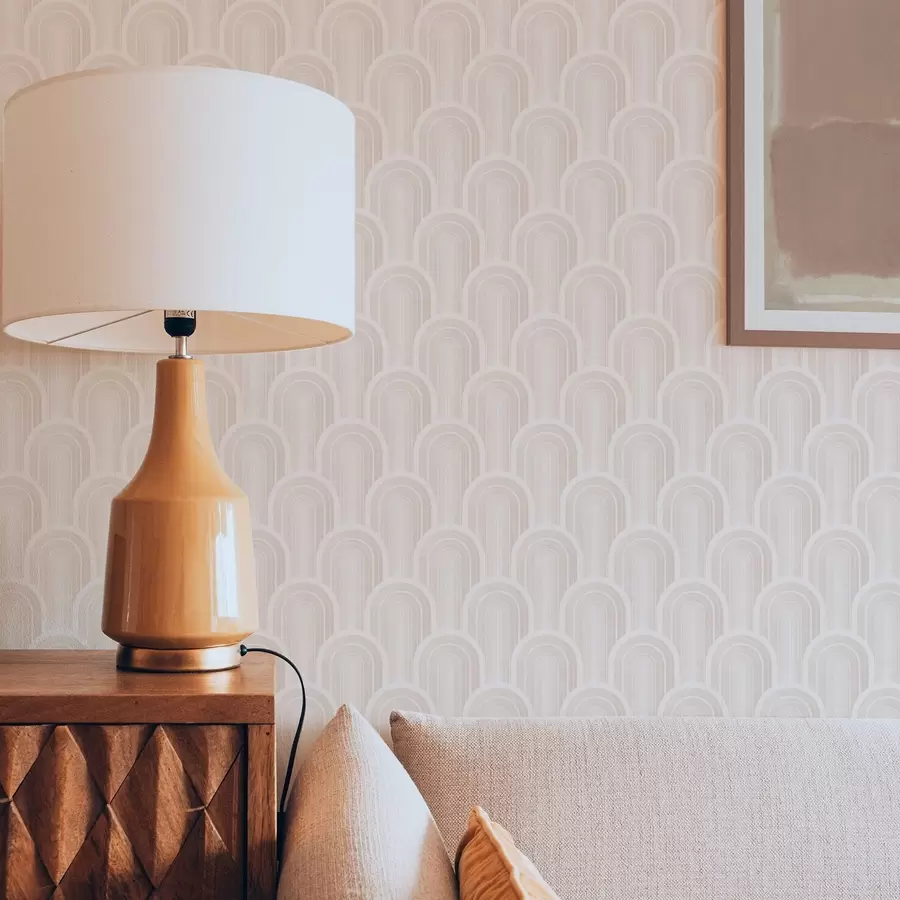 Valokuvatapetti Pienet kaari-moduulit lämpimissä kermanbeigen sävyissä a00924