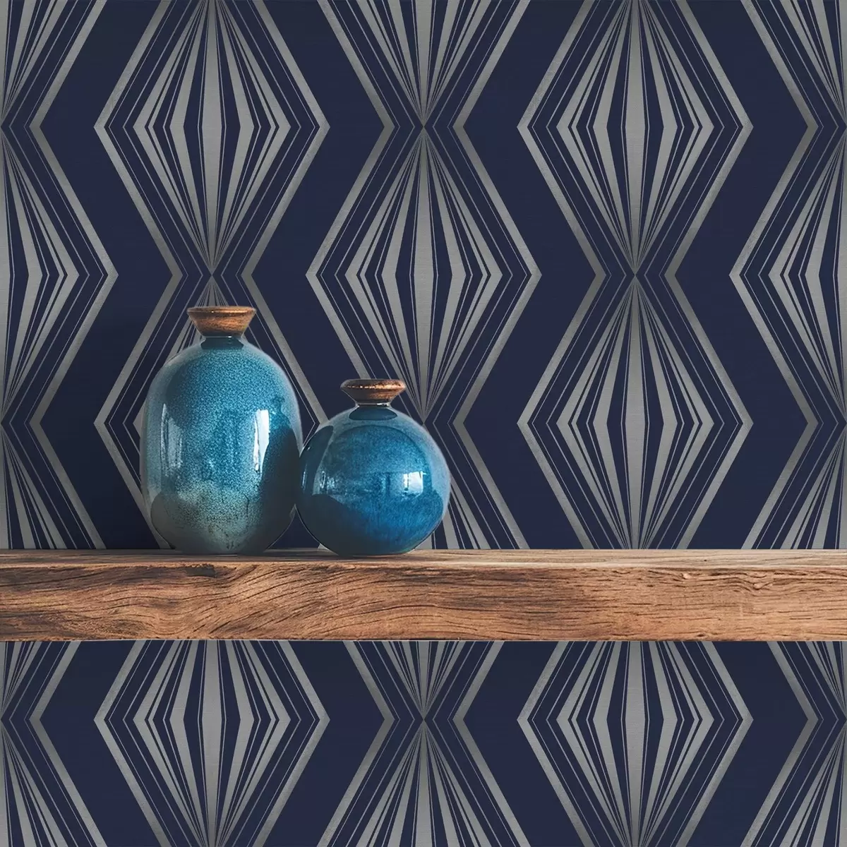 Taustakuva Geometriset säteittäiset timantit tummansinisellä taustalla a00925