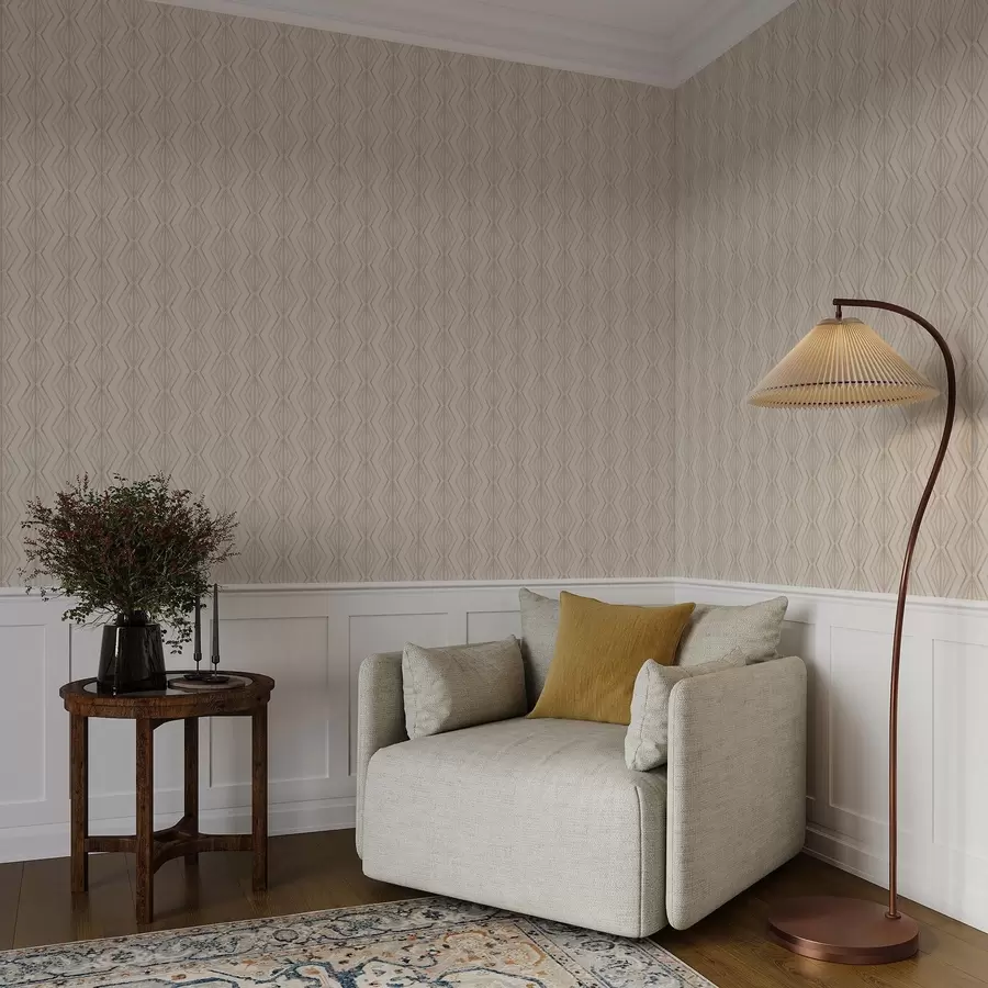 Valokuvatapetti Kevyt timanttikoriste rauhallisissa beige-sävyissä a00925v2