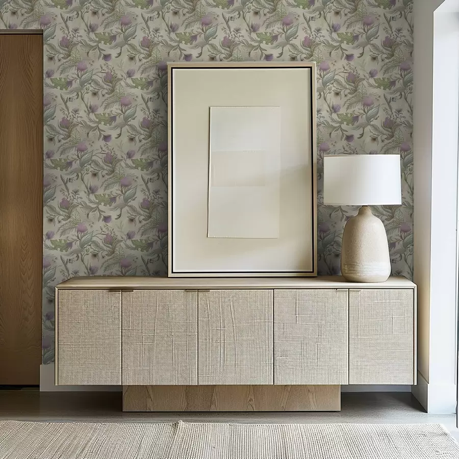 Valokuvatapetti Liljankukannat ja pehmeä vehreys kermanvärisellä taustalla a00930v2