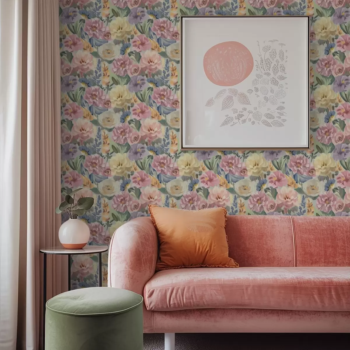 Taustakuva Pastellivärit, pehmeät siveltimenvetot, pehmeä värimaailma a00954