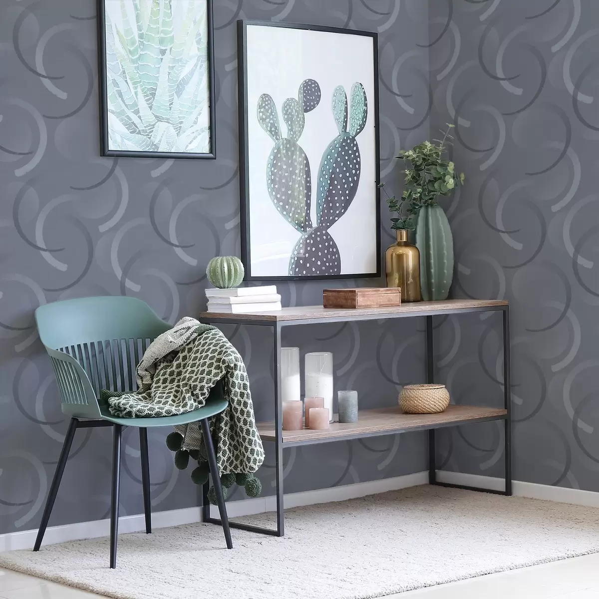 Taustakuva Harmaat puolipyörät ja epäselvät ympyrät teksturoidulla taustalla a00981