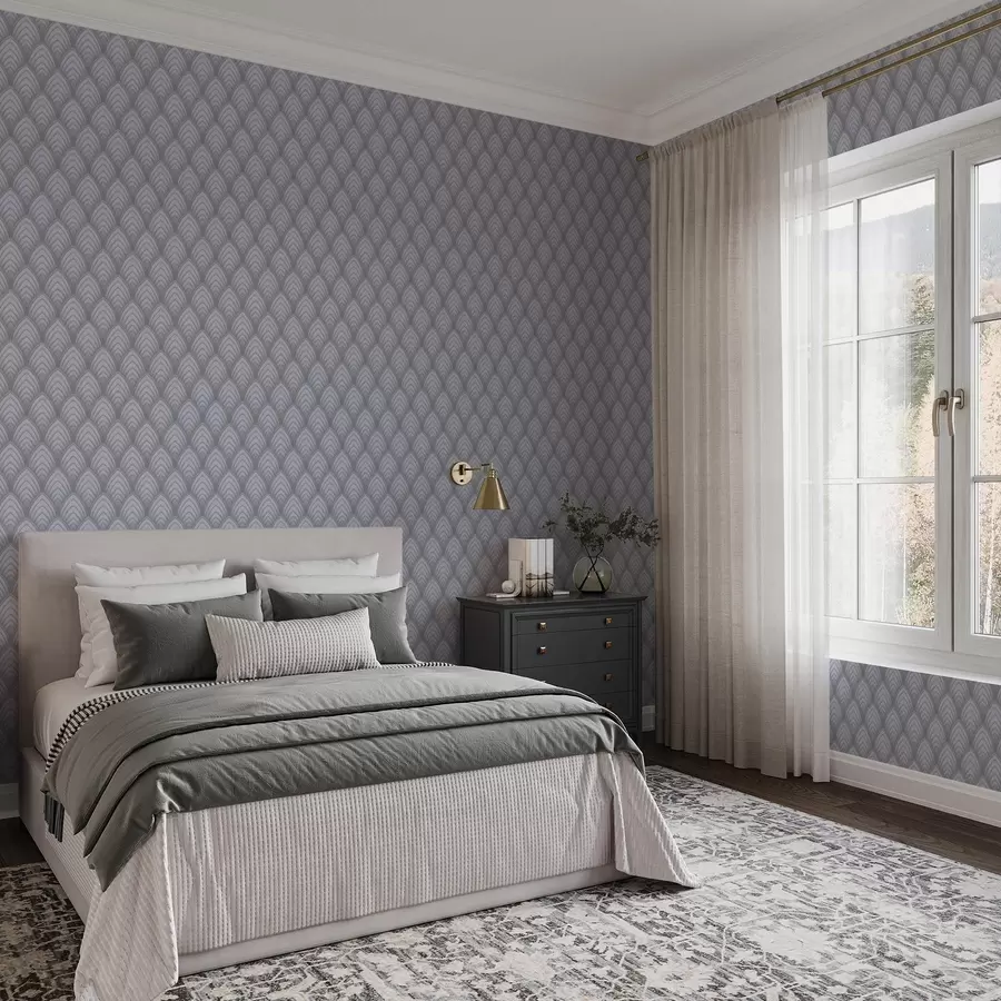 Valokuvatapetti Volumetriset harmaasävyiset kaaret pehmeällä gradientilla a00989