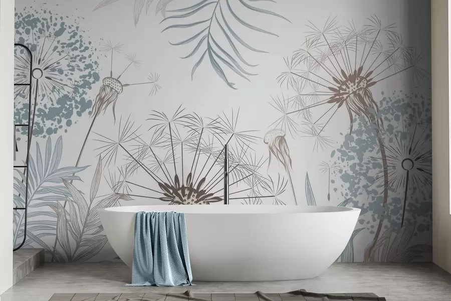 Valokuvatapetti Voikukat lehtien joukossa w04942