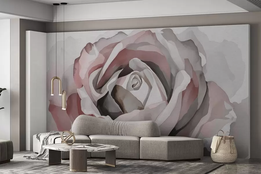 Valokuvatapetti Vesiväri ruusu w04948v1