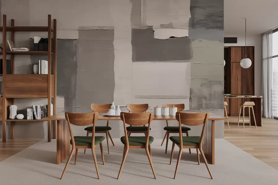 Valokuvatapetti Rauhalliset, teksturoidut suorakulmiot harmaabeigeissä sävyissä w04958