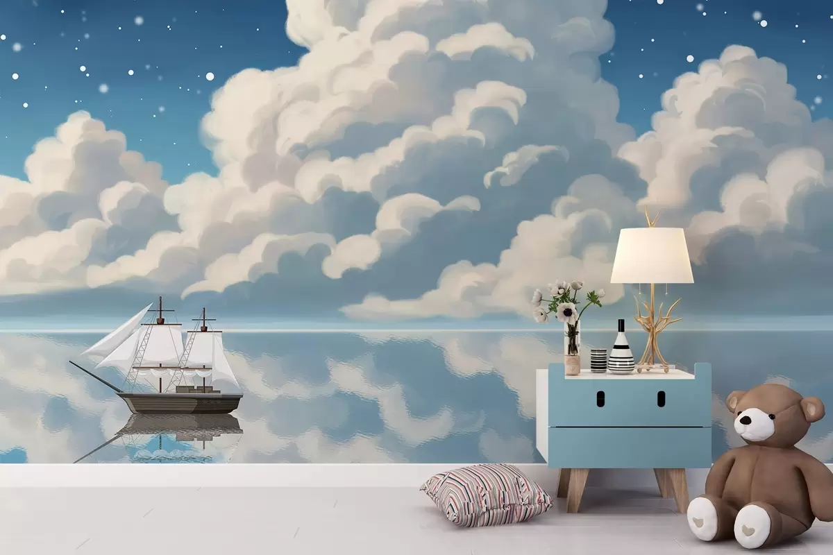 Valokuvatapetti Paksut pilvet veden yllä w04996