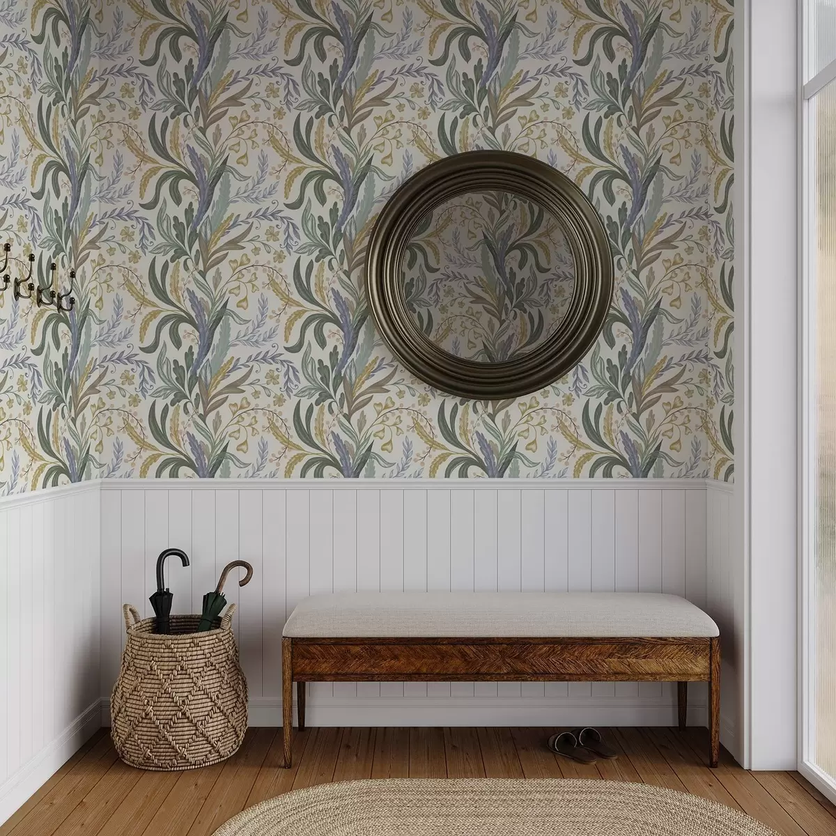 Taustakuva Ylellinen kukkakoriste pehmeässä pastellisävyissä a00939