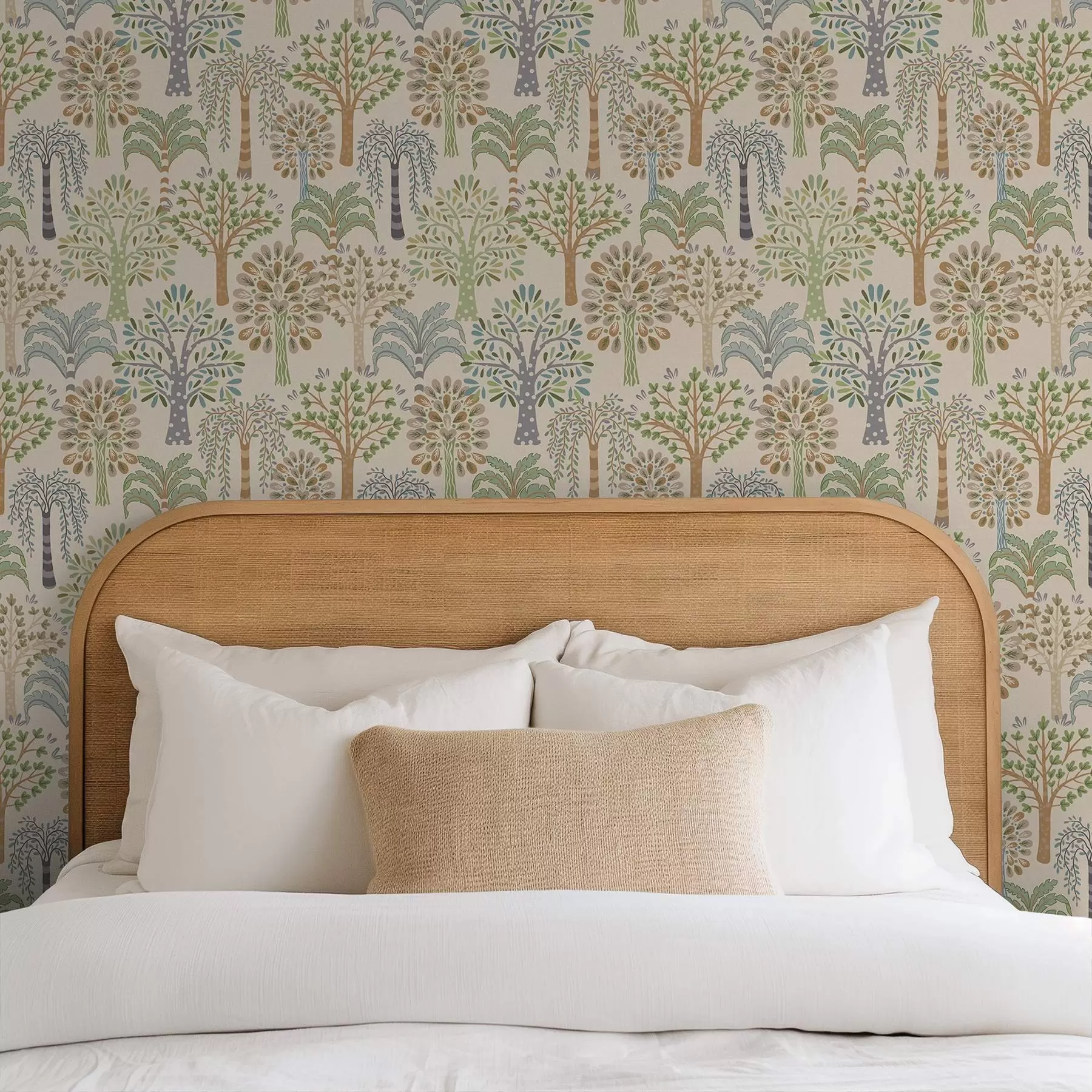 Valokuvatapetti Koristepuut pehmeässä luonnollisessa värimaailmassa a00960