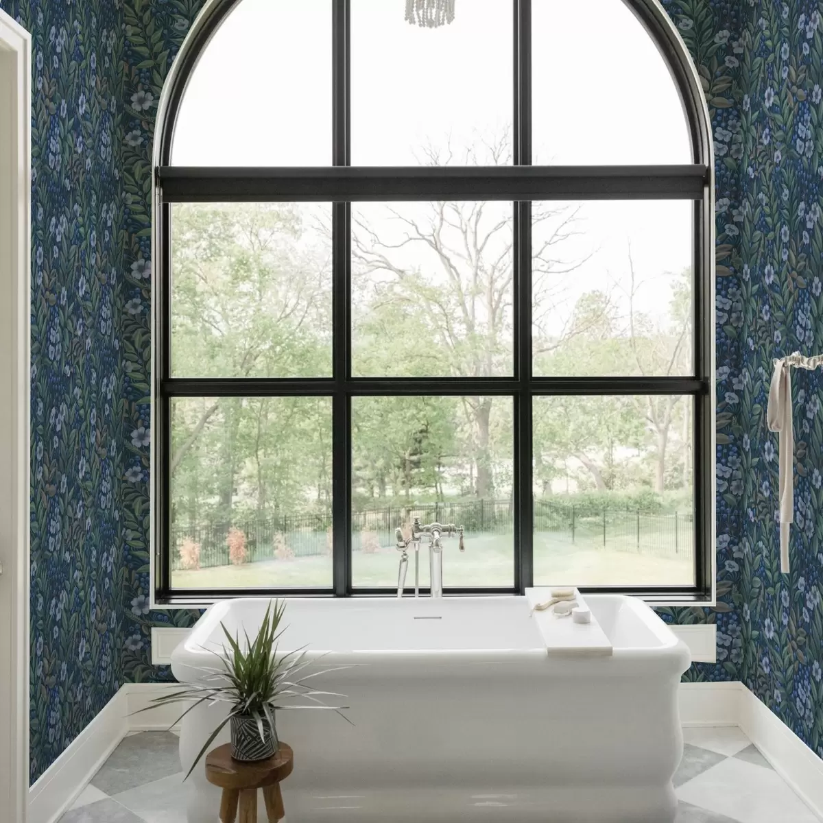 Taustakuva Keskiyönsiniset marjat ja valkoiset kukat tiheässä lehtikannossa a00994