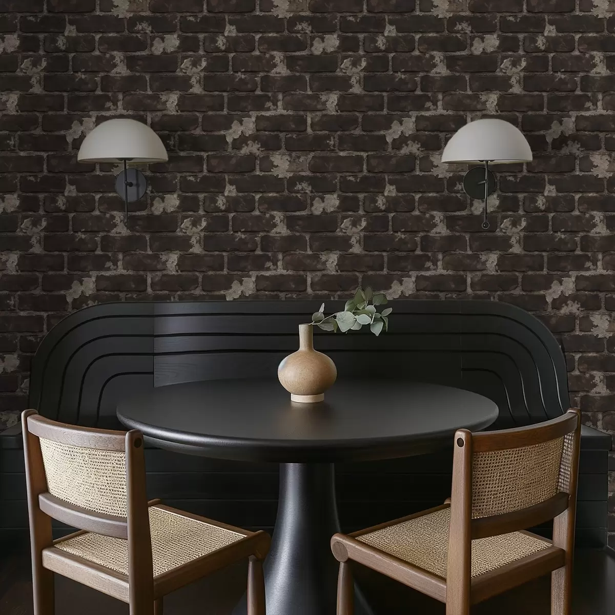 Taustakuva Tumma vanha tiiliseinä, jossa on kuluneita kohtia a01030