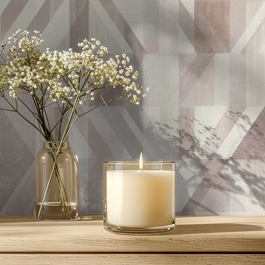 Valokuvatapetti Lämpimät geometriset nuolet beige-hiekan sävyissä a01056v2