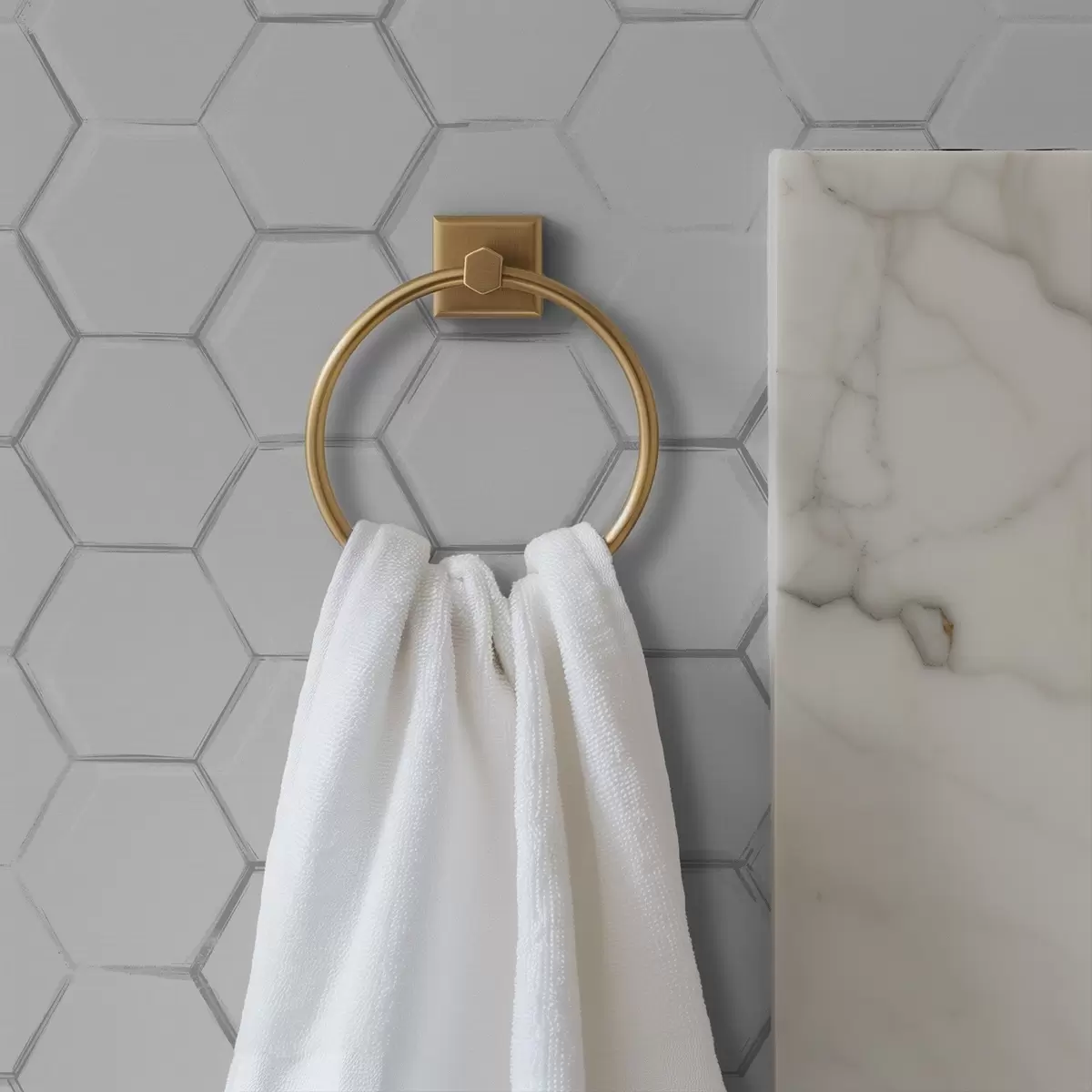 Taustakuva Valkoiset kolmiulotteiset kuusikulmiot sileällä taustalla a01059